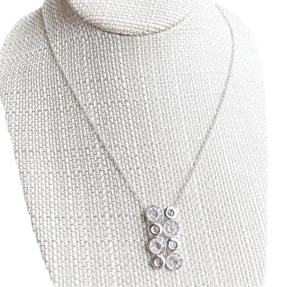 18K Gold Electroplated Geometric Clear Stone Necklace